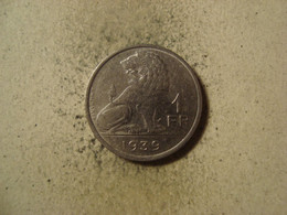 MONNAIE BELGIQUE 1 FRANC 1939 ( Belgique - Belgie ) - 1 Franc