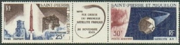 St Pierre And Miquelon, 1966, Space, Rocket, Satellite, MNH Strip, Michel 413-414 - Non Classés