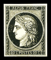 ** N°3, 20c Noir Sur Jaune, Fraîcheur Postale, SUP (certificat)  Qualité: ** - 1849-1850 Ceres