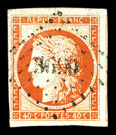 O N°5I, 40c Orange Pâle, Trois Grandes Marges. TTB (signé Brun/certificat)  Qualité: O  Cote: 500 Euros - 1849-1850 Ceres