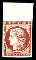 ** N°6f, 1f Carmin, Impression De 1862, Grand Bord De Feuille, Fraîcheur Postale. SUP (certificat)  Qualité: ** - 1849-1850 Ceres