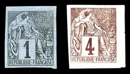 * N°46/48, Alphée Dubois, 1c Et 4c Non Dentelé. TB. R. (signés Scheller)  Qualité: * - Alphée Dubois