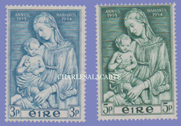 EIRE IRELAND 1954  MARIAN YEAR  S.G. 158-159  U.M. - Nuovi