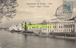 CPA ESPOSIZIONE DI TORINO 1911  EXPOSITION TURIN BRASILE BELGIO FRANCIA BRASIL FRANCE BELGIQUE - Mostre, Esposizioni
