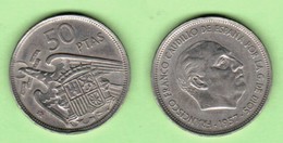 SPAIN  50 PESETAS 1957 (1958) (KM # 788) #6176 - 50 Pesetas