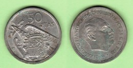 SPAIN  50 PESETAS 1957 (1958) (KM # 788) #6177 - 50 Pesetas