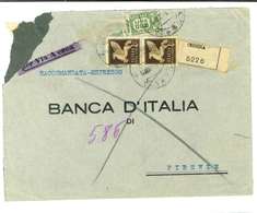 Italia - Banca D'Italia Di Cesena - Lettera Raccomandata II° Scelta - 1944 - Marcophilie (Avions)