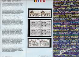 1994 - POCHETTE EMISSION COMMUNE FRANCE / BELGIQUE / SUISSE - SIMENON - Gezamelijke Uitgaven
