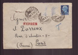 Italie, Enveloppe Exprès Du 19 Octobre 1938 De Torino Pour Paris - Sonstige & Ohne Zuordnung