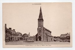 - CPA ATHIS (61) - La Place Et L'Eglise Saint-Vigor - Edition Bouteiller N° 1 - - Athis De L'Orne