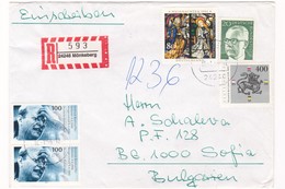 Germany /Bulgarien Einschreiben 1996 Mit R-Zetteln Aus 24248- Monkeberg - Lettres & Documents