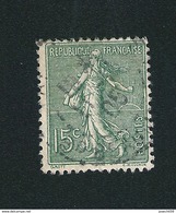 N° 130 Semeuse Lignée De Roty 15 Cts Variété Y De Roty Loupé Oblitéré 1903 Timbre France French - Usados