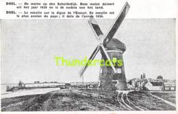 CPA DOEL DE MOLEN OP DEN SCHELDEDIJK WEEMAES HOTEL FLANDRIA DOEL WAES KIELDRECHT MOULIN - Beveren-Waas