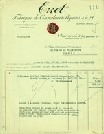 Saarbrücken Sarrebruck Facture 1934 Occupation Francaise Saargebiet " EZET Fabrique De Couvertures-Piquees " - Vestiario & Tessile