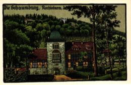 Rinteln, Die Schaumburg, Archivturm, Steindruck AK, Um 1920 - Rinteln