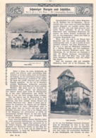 A102 470 Schweiz Burgen Schlösser Chillon Artikel Mit 9 Bildern 1914 !! - Sonstige & Ohne Zuordnung