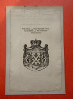 Ex-libris Ou Plutôt Représentation Héraldique Allemagne Début XIXème - FÜRSTEN VON OETTINGEN-WALLERSTEIN - Bookplates