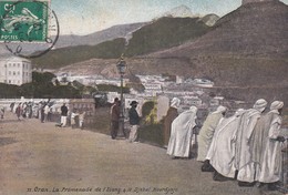 ALGERIE .ORAN . La Promenade De L'Etang Et Le Djebel Mourdjajo - Oran