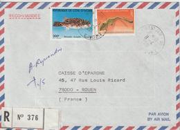 Cote D'Ivoire Lettre Recommandée 1981 Pour La France - Côte D'Ivoire (1960-...)