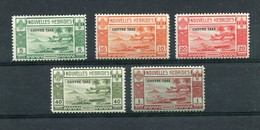 !!! NOUVELLES HEBRIDES, SERIE DE TAXES N°11/15 NEUVE **, SANS ROUSSEURS, RARE DANS CETTE QUALITE - Nuevos