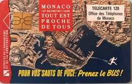 MONACO  -  Phonecard  -  MF 27  -  Prenez Le Bus   -  120 Unités - Monace