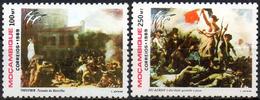 MOZAMBIQUE 1989 - 2v - MNH - French Revolution Française - Revolución Francesa - Französische Revolution - Delacroix - Franz. Revolution