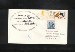USA 1977 Antarctica Winfly World's Most Southern Airline Interesting Signed Letter - Altri Modi Di Trasporto