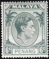 Malaya Penang 1949-52 MH Sc #8 6c George VI - Penang