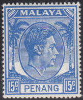 Malaya Penang 1949-52 MH Sc #13 15c George VI - Penang