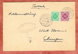 Dienstkarte, Kohlenmeldung, Ziffer, Ehingen 1922 (93785) - Wurttemberg