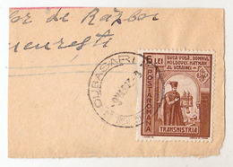 COVER FRAGMENT / FRAGMENT De LETTRE : ROMANIA - TRANSNISTRIA - CANCELLATION : DUBASARI / RECOMANDATE - 1943 (ae685) - Storia Postale Seconda Guerra Mondiale