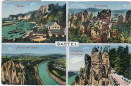 Germany Deutschland, Bastei, Rathen, Basteibrucke, Bastefelsen Und Brucke - Bastei (sächs. Schweiz)