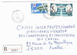 St CHRISTOPHE Les GORGES Cantal Lettre Recommandée 1, 70 F Polytechnique 5F Daurat Vannier Yv 1936 PA 46 Ob 20 7 1977 - Storia Postale