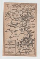 Carte Du Chemin De Fer Du Saint Gothard 1902 - Railway