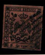 94137) ITALIA- 9 C.Aquila Estense, Lettere B.G. - Segnatasse Per Giornali - 1 Aprile 1853 - Modène