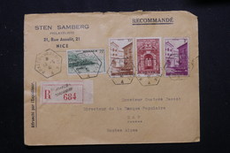 MONACO - Enveloppe Commerciale De Nice ( Négociant En Timbres) En Recommandé De Condamine Pour Gap En 1941 -  L 60499 - Lettres & Documents