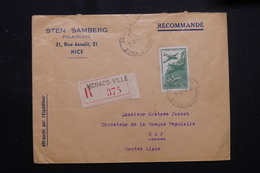 MONACO - Enveloppe Commerciale De Nice ( Négociant En Timbres) En Recommandé De Monaco Pour Gap En 1942 -  L 60500 - Covers & Documents