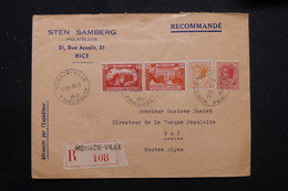 MONACO - Enveloppe Commerciale De Nice ( Négociant En Timbres) En Recommandé De Monaco Pour Gap En 1941 -  L 60501 - Briefe U. Dokumente