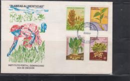 AGRICULTURE - DOMINICAN REP - 1987 - PLANTS OF 4 ON  ILLUSTRATED FDC - Agriculture