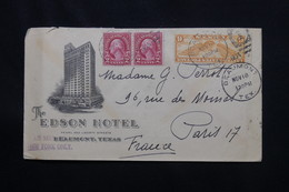 ETATS UNIS - Enveloppe Du Edson Hôtel De Beaumont Pour Paris En 1935 Par Avion, Affranchissement Plaisant - L 60515 - Marcofilia