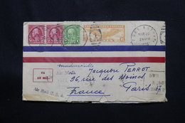 ETATS UNIS - Cachet De L 'Agence Consulaire De France Au Verso D'une Enveloppe De Port Arthur En 1935  - L 60535 - Marcofilia