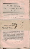 DROME - MONTELIMAR - BANDE DE JOURNAL BULLETIN DES LOI 944 - AVEC L'ENSEMBLE DU BULLETIN - LE 12 OCTOBRE 1887 POUR ST PA - 1877-1920: Periodo Semi Moderno