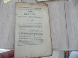 Recueil Des Actes Administratifs De L'Ardèche N°8 Année 1852 - Decrees & Laws