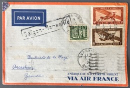 Indochine Lettre De QUANG-NGAI (Annam) 1936 Pour Arcachon - (C1289) - Storia Postale