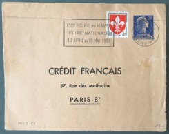 France Entier-lettre Muller N°1011B-E1 - Repiquage Crédit Français - (C1253) - Overprinted Covers (before 1995)