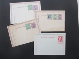 Belgien Ganzsachen / Kartenbriefe Und 1x Doppelkarte Insgesamt 9 Stück Ungebraucht Aber Z.T. Mit Zusatzfrankaturen - Postkarten 1909-1934