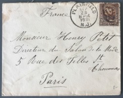 USA N°74 Sur Lettre De Plainfield (N.J) 1891 Pour Paris - (C1290) - Brieven En Documenten