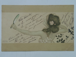 Raphael Kirchner 104 D-25 Girls Between Brown-green Borders Filles Entre Bordures Brun-vert 1901 - Kirchner, Raphael