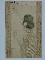 Raphael Kirchner 107 D-25 Girls Between Brown-green Borders Filles Entre Bordures Brun-vert 1901 - Kirchner, Raphael