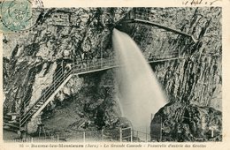 BAUME LES MESSIEURS LA GRANDE CASCADE PASSERELLE D'ENTREE DES GROTTES - Baume-les-Messieurs